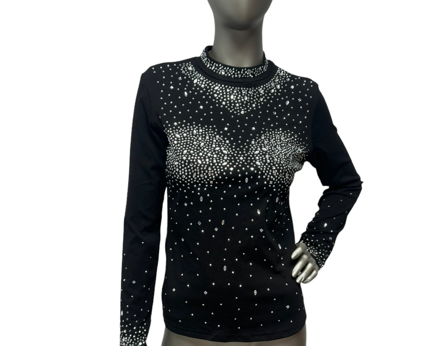 Stunning Black Bling Top