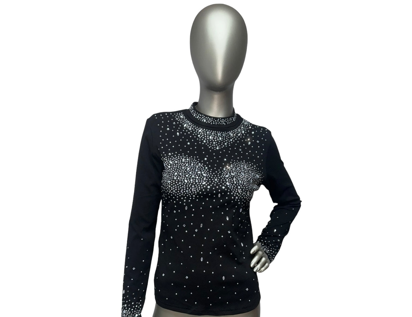 Stunning Black Bling Top
