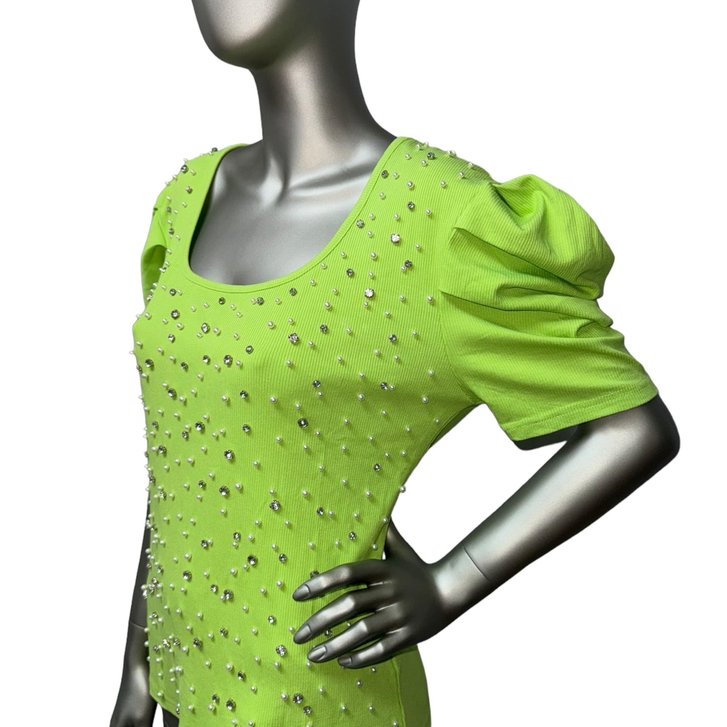 Curvy Lemon Bling Top