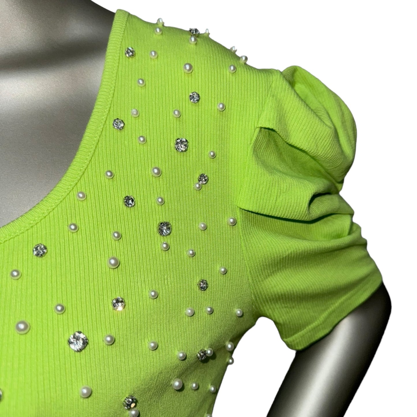 Curvy Lemon Bling Top