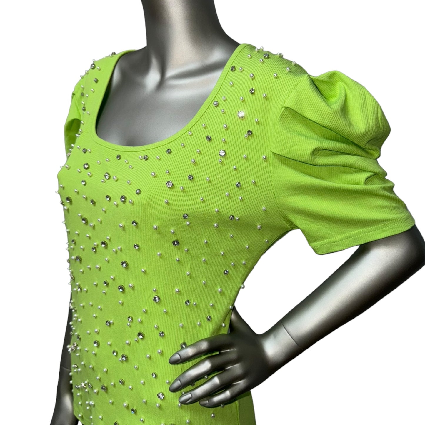 Curvy Lemon Bling Top