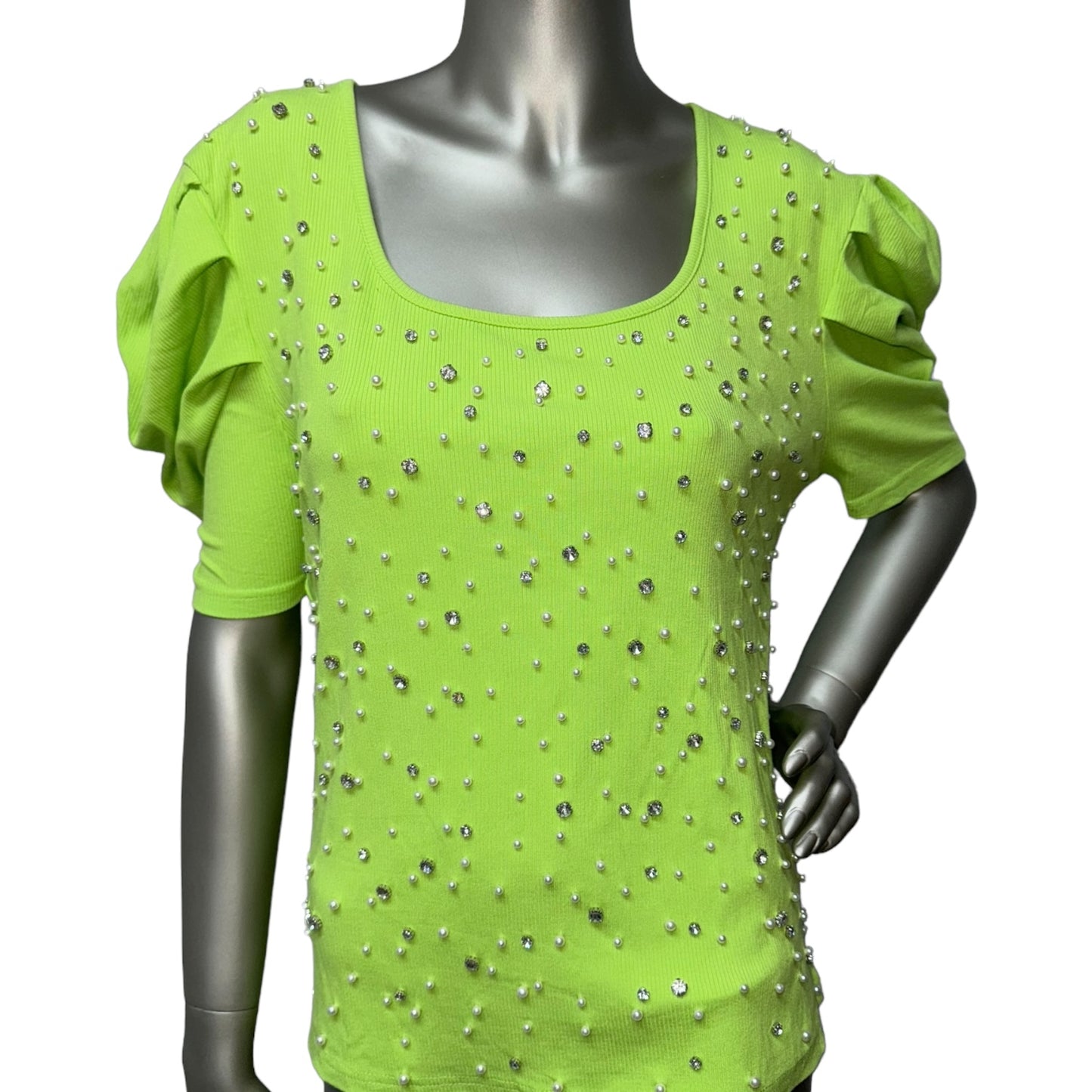 Curvy Lemon Bling Top