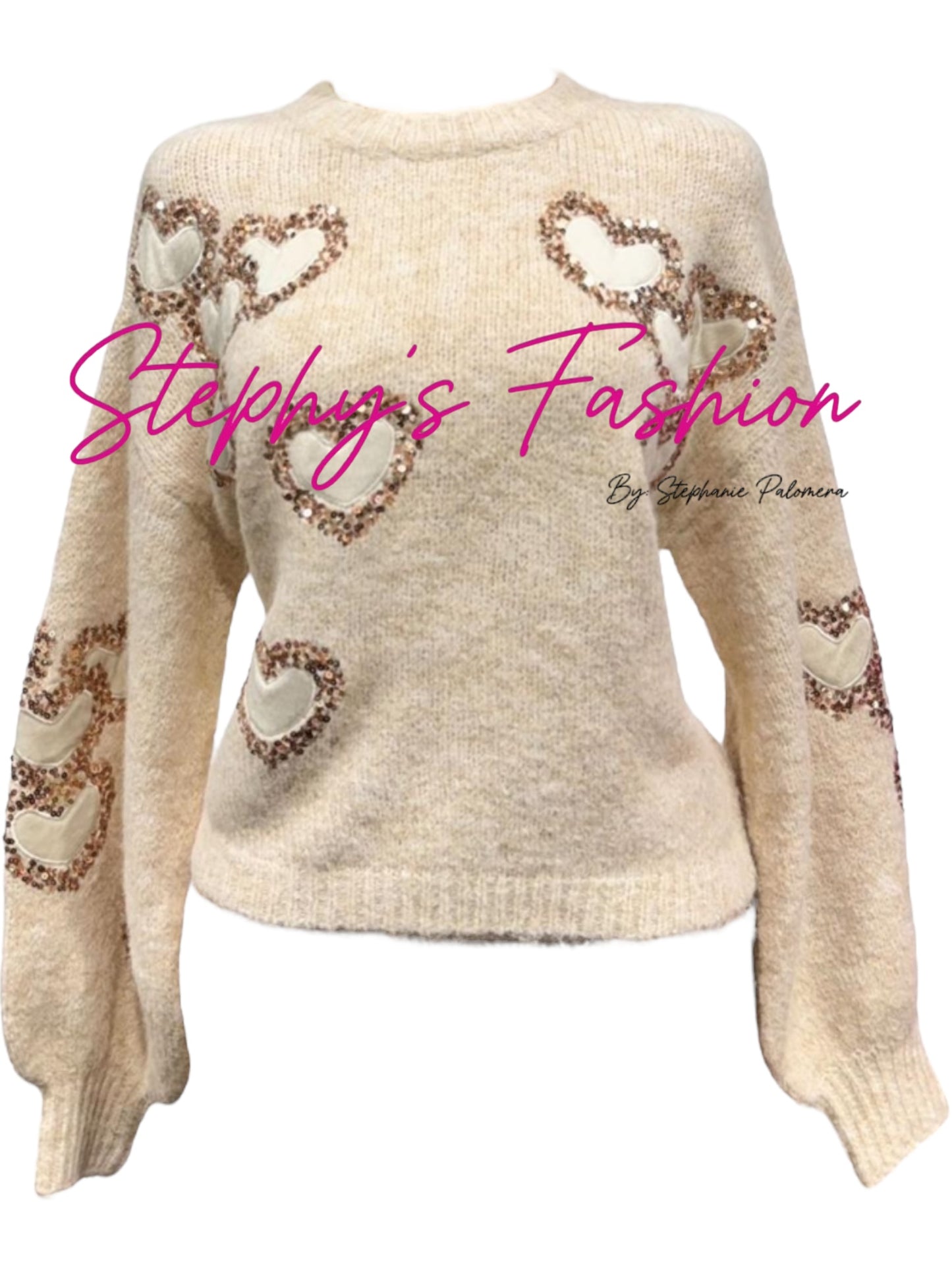 Heart Sequence Sweater