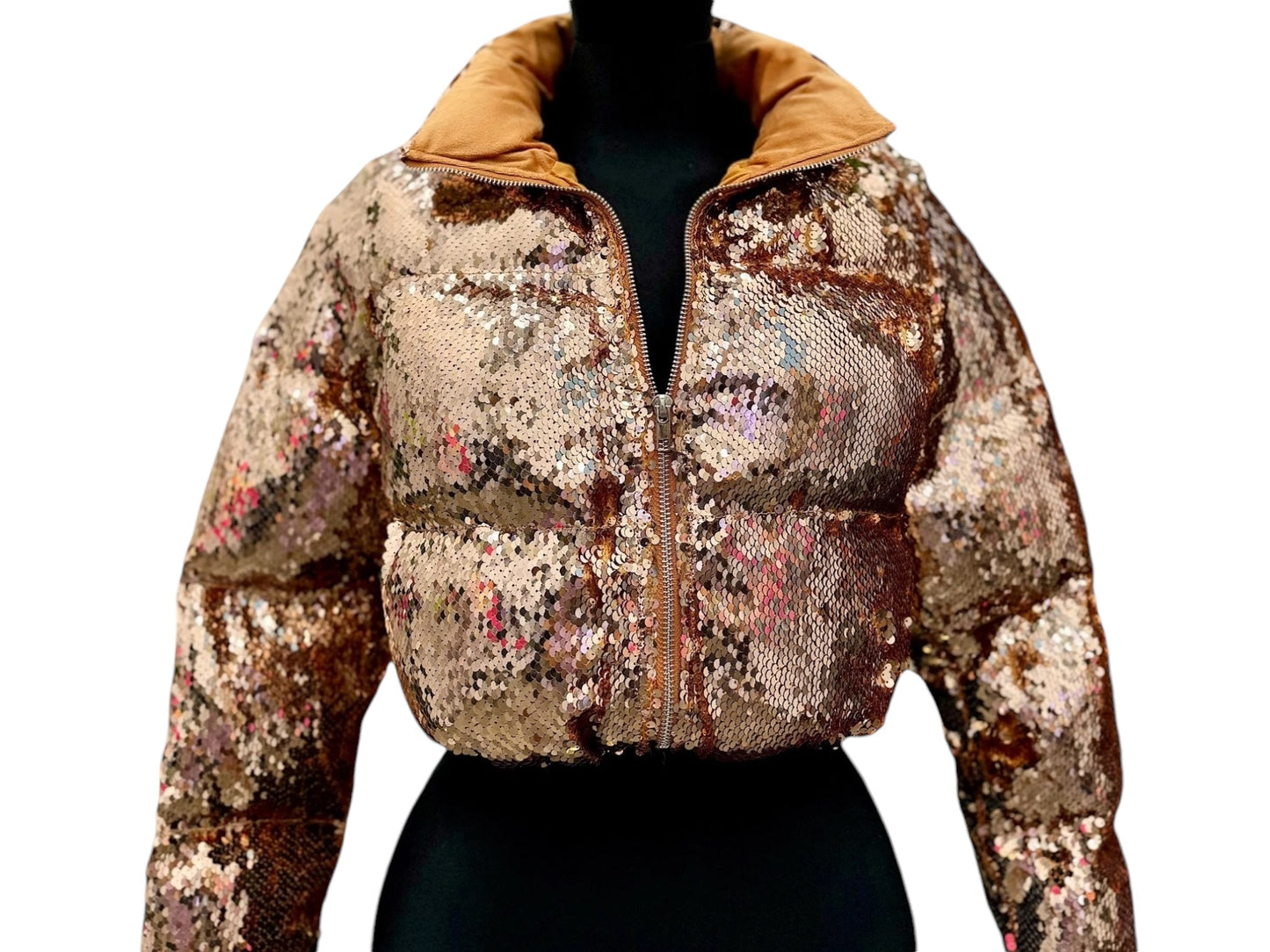 Sequence Gold Puffer Coat