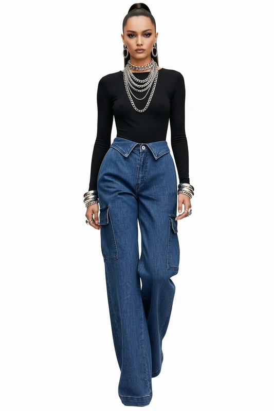 Vaqueros De Moda De Mezclilla