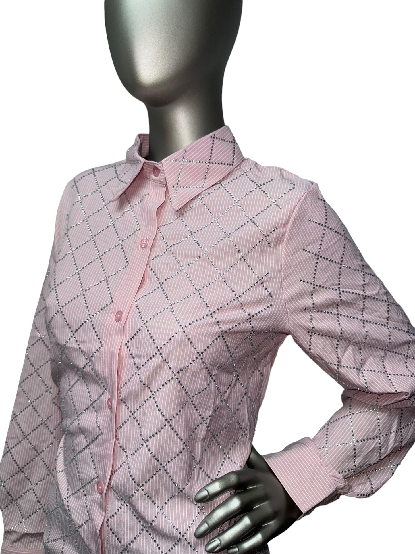 Blush Bedazzled Blouse