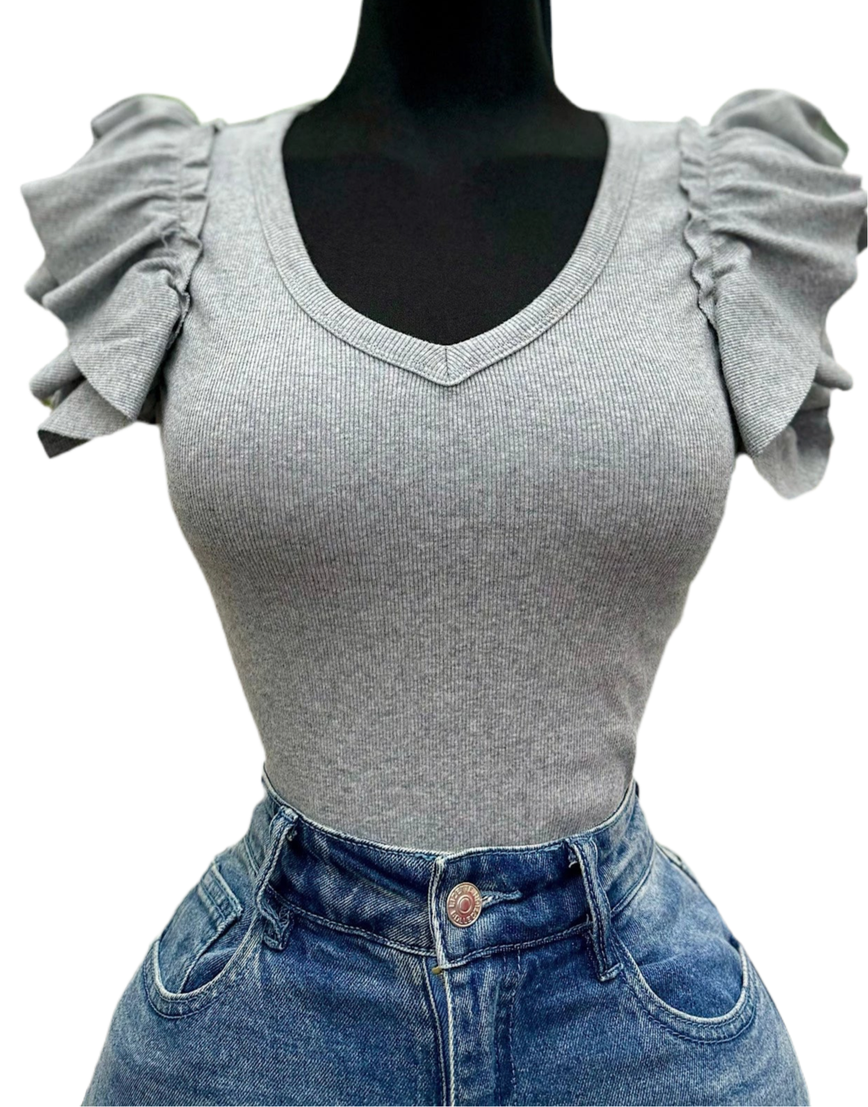 V-Neck Fashion Top