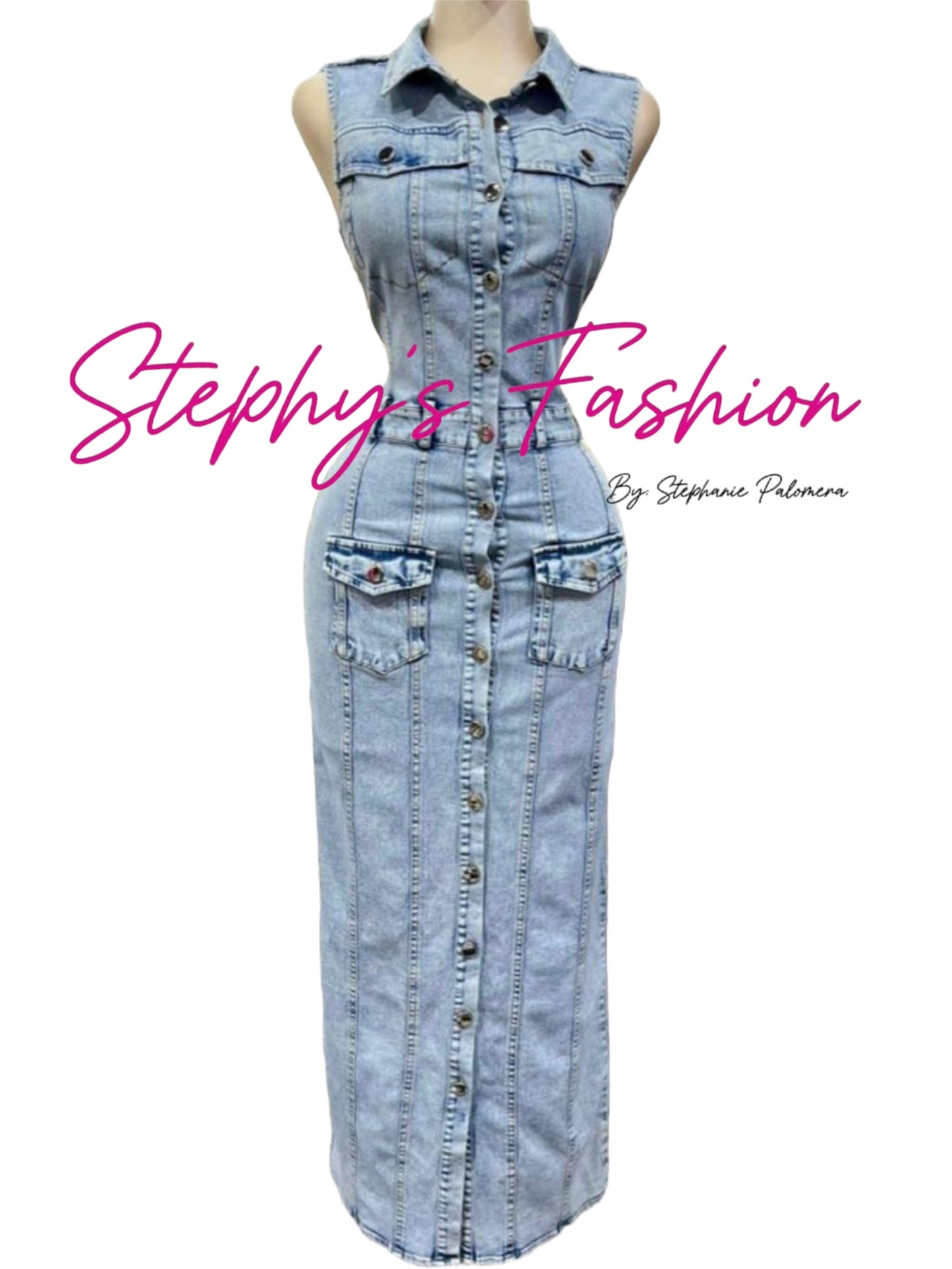 Denim Sleeveless Dress