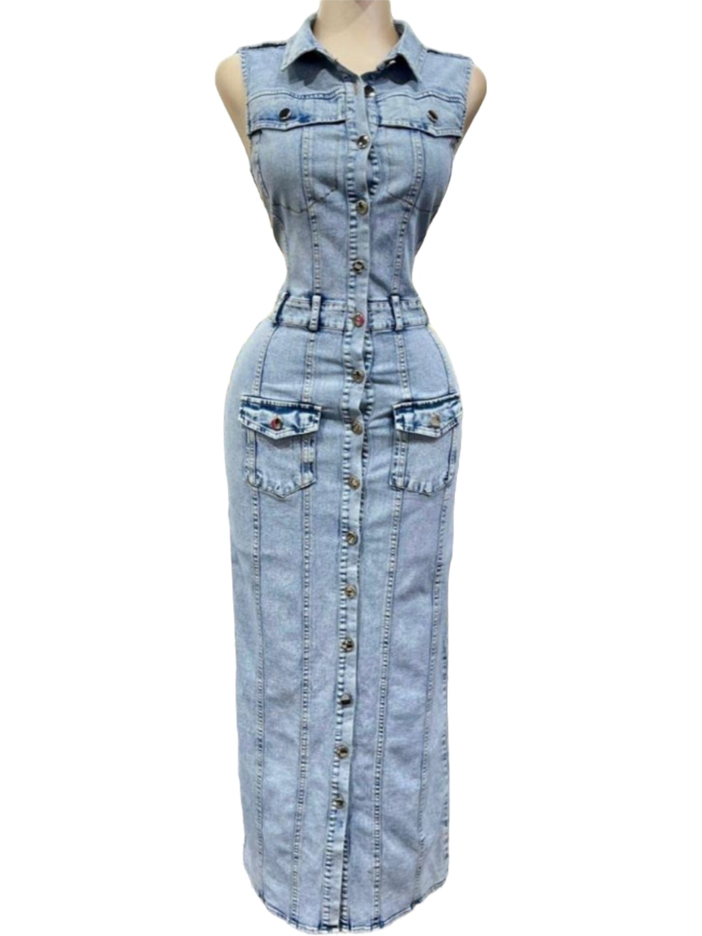 Denim Sleeveless Dress