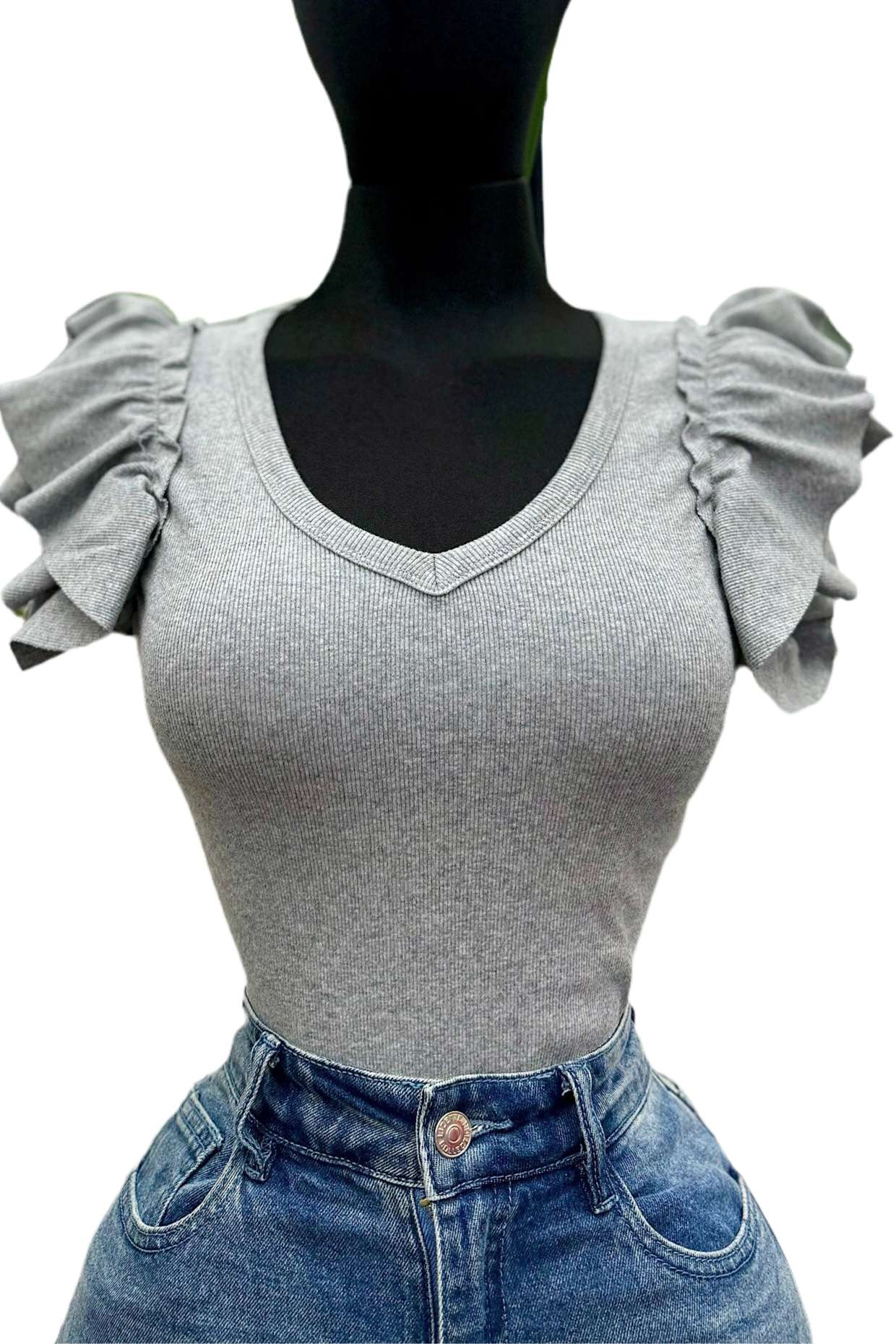 V-Neck Fashion Top