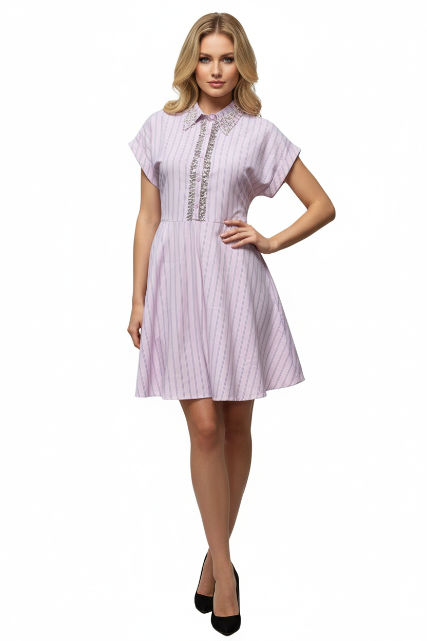 Pink Stripe Bling Dress