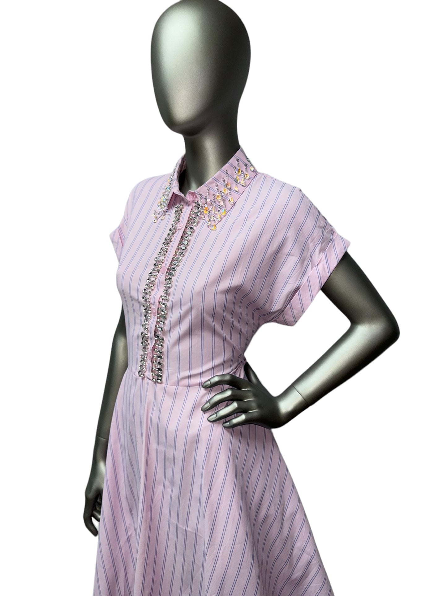 Pink Stripe Bling Dress