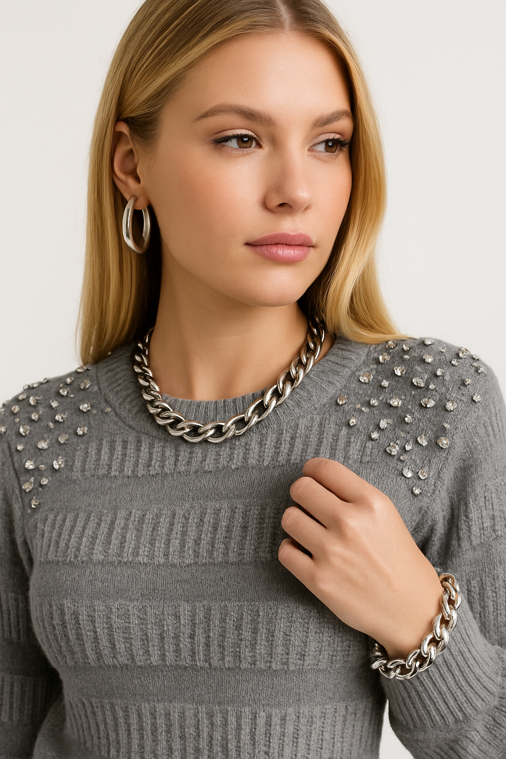 Bling Gray Sweater