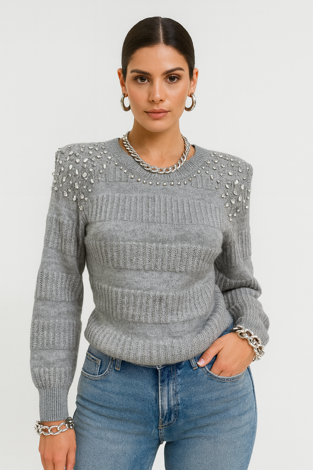 Bling Gray Sweater