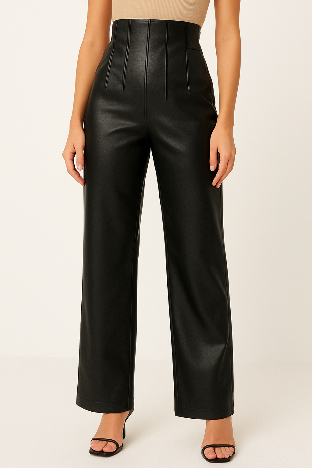 Black Ladies Leather Pants