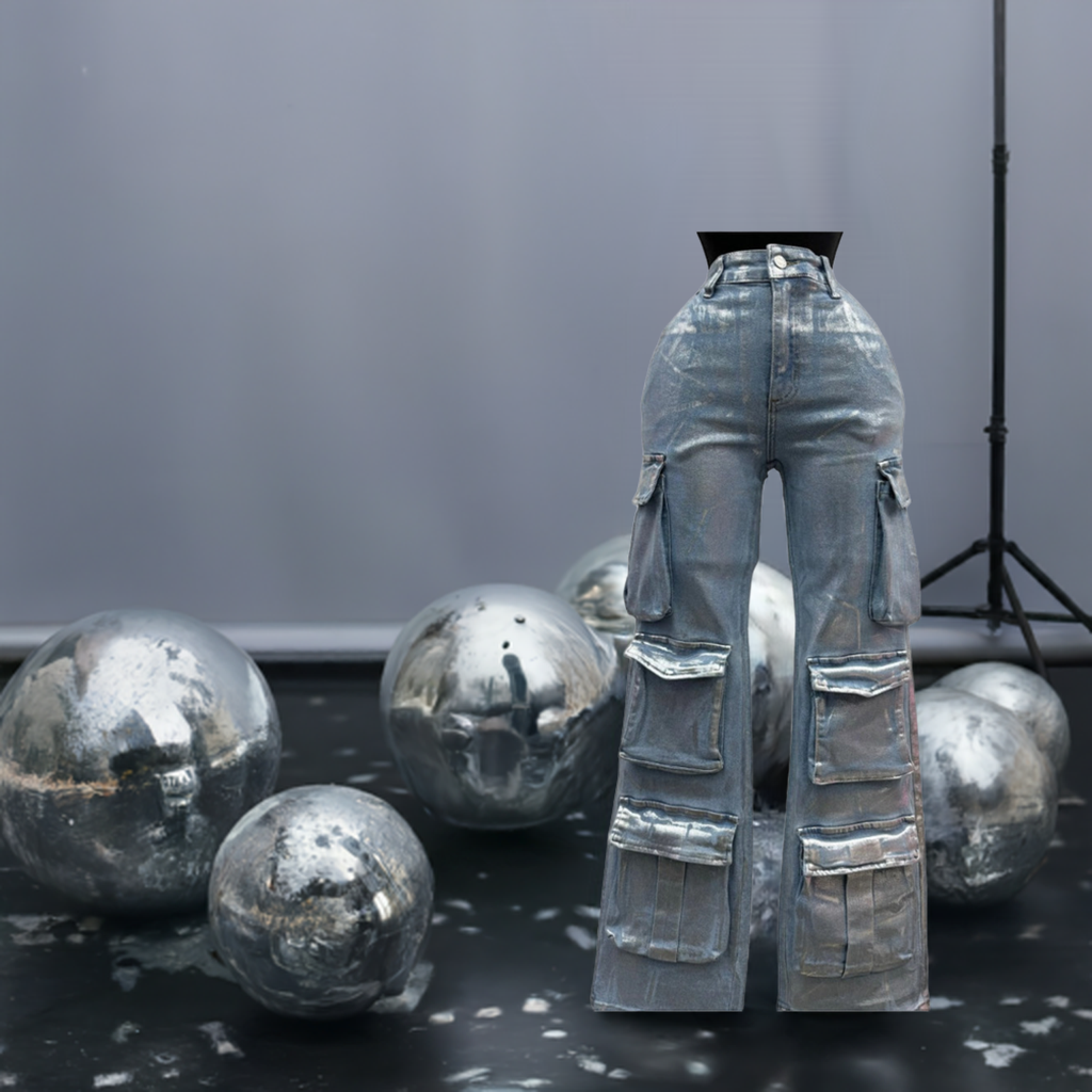 Cargo Metallic Jeans