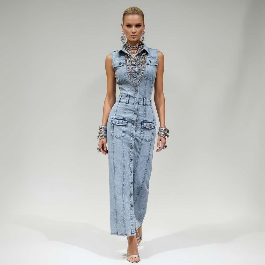 Denim Sleeveless Dress