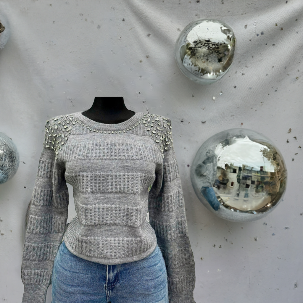 Bling Gray Sweater