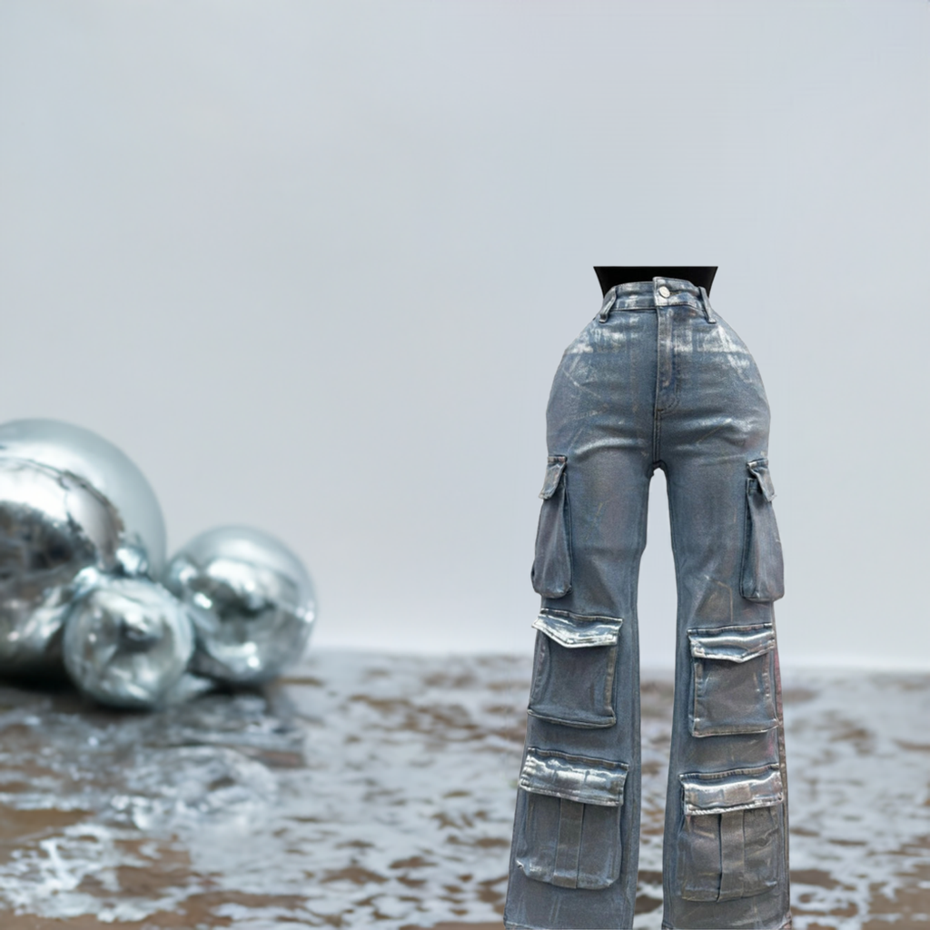 Cargo Metallic Jeans