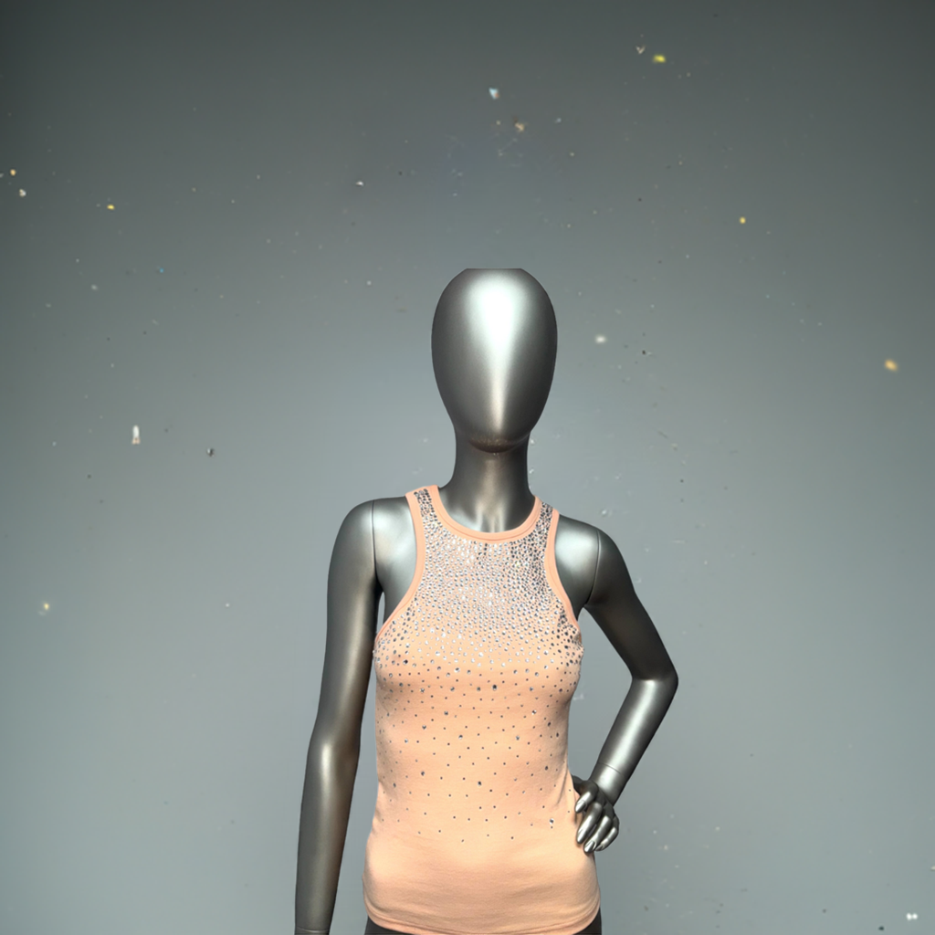 Coral Pink Bling Woman’s Top